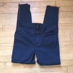 Forever 21 Stretch Skinny Ankle Pants w Zipper 28